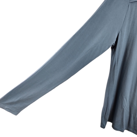 SOFT SURROUNDINGS Teal Beckett Cutout Keyhole Tunic Top SIZE PL - Picture 4 of 9